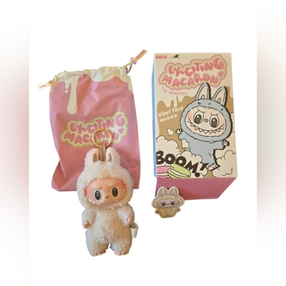 POP MART Other - Pop Mart Labubu Exciting Macaron Plush Series - Confirmed Soymilk